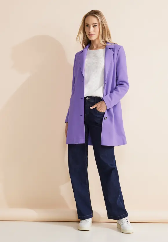 Cosy Übergangsmantel - shiny lilac