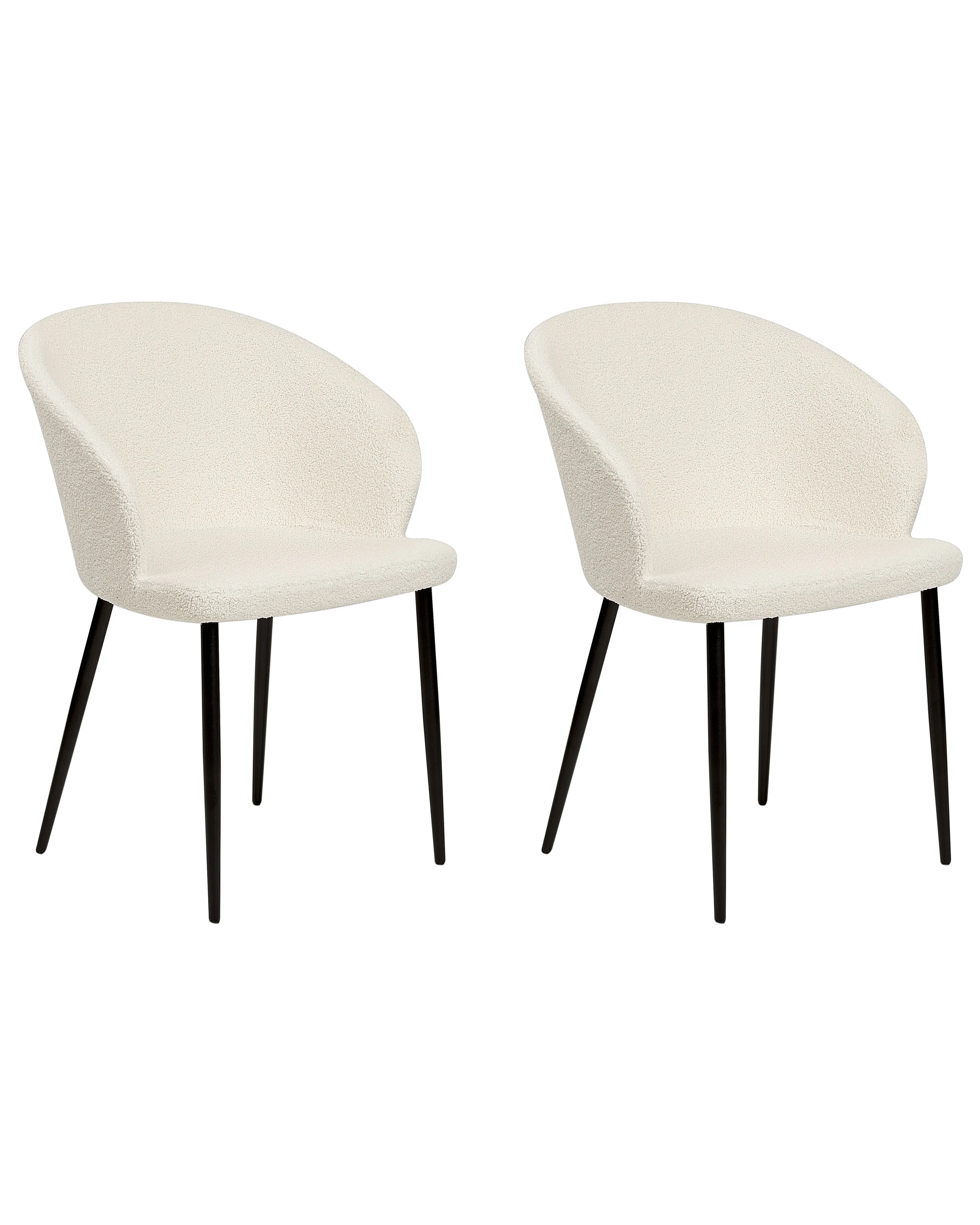 Set van 2 eetkamerstoelen MASON Bouclé Gebroken wit