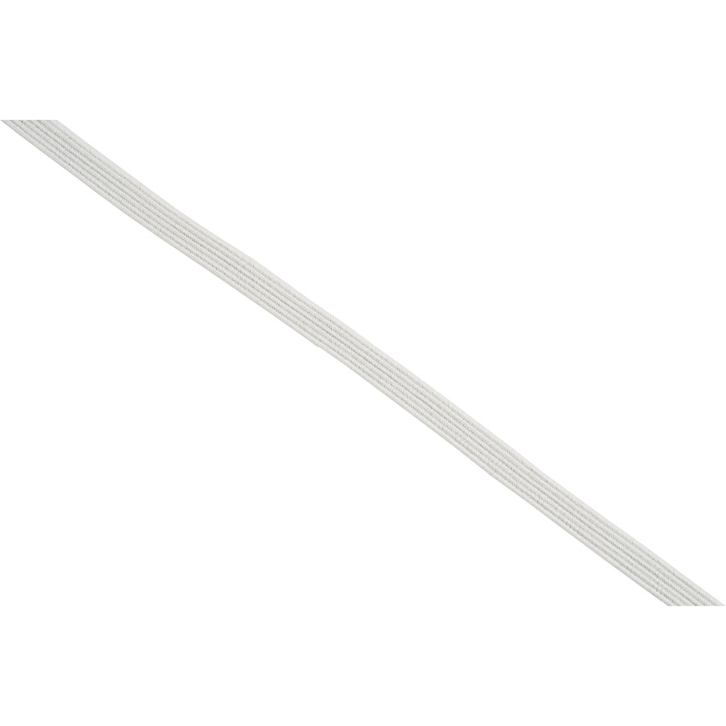 Elastiek Dikte 6mm Wit, 50m