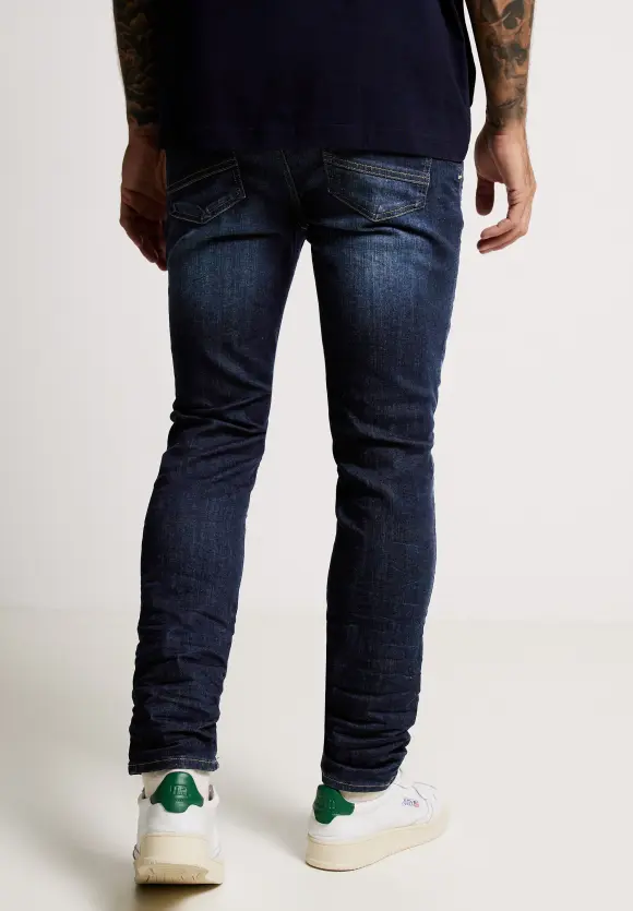 Slim Fit rinsed Jeans - dark blue rinsed wash