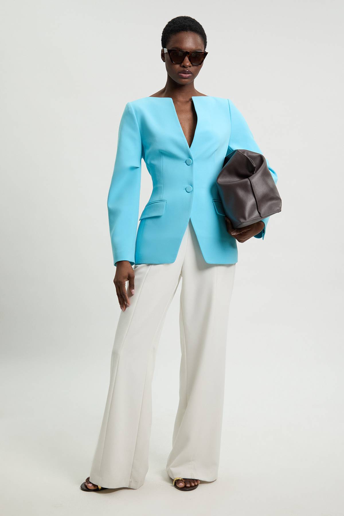KarenMillen Blazer Cintré Extensible À Simple Boutonnage