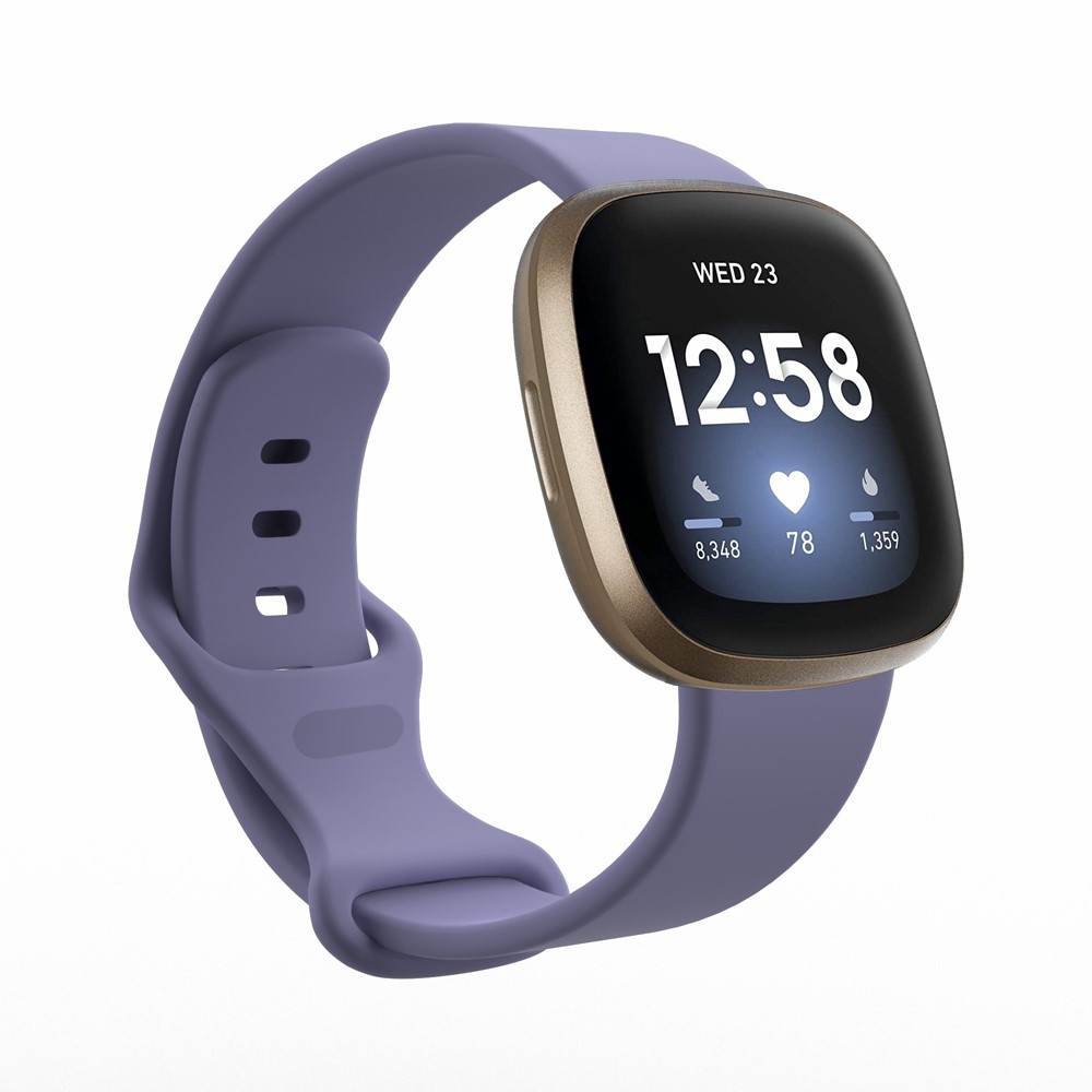Fitbit Versa 4 / Versa 3 / Sense 2 / Sense Silikon Sport Armband (Gelenkumfang 160-200mm) - Lila
