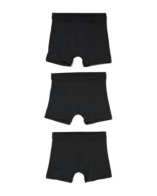 3 boxers basic enfant coton stretch noir
