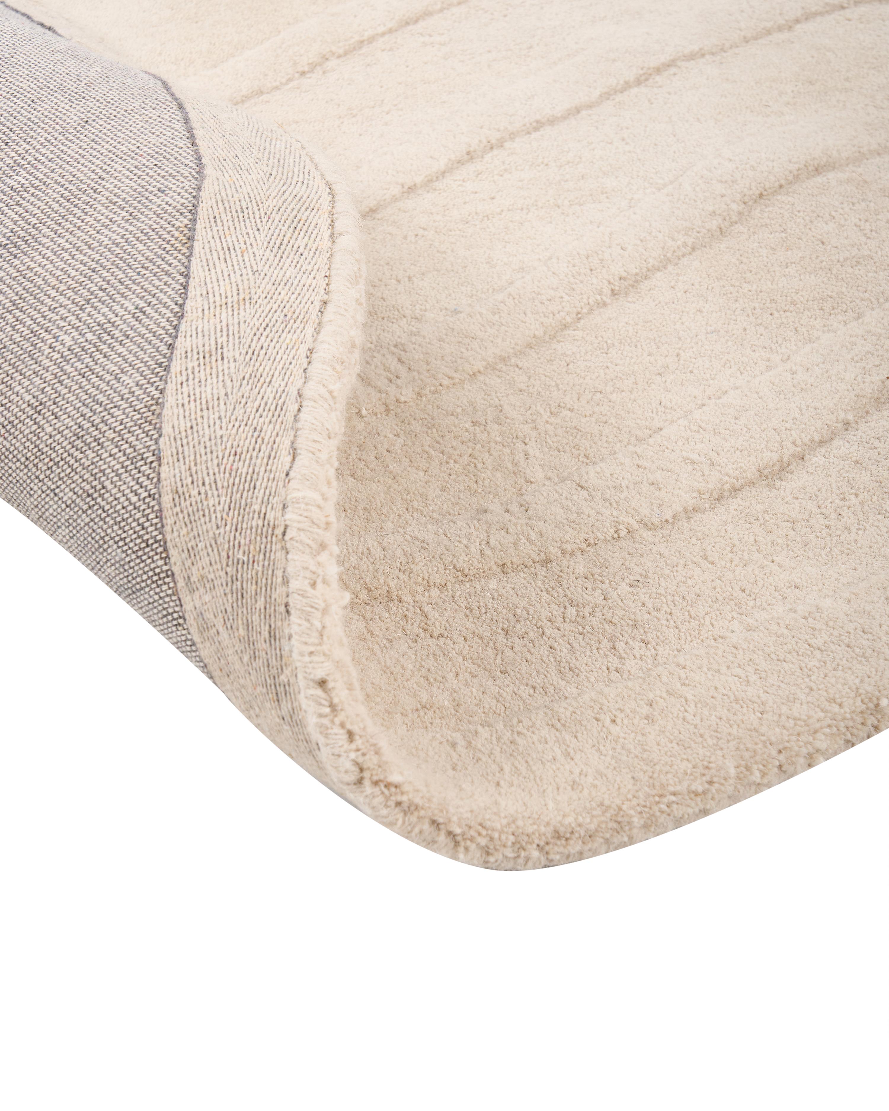 Vloerkleed SATNA Beige 160 x 230 cm Wol