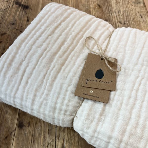 Pine Cone Kadera 4-Lagen Hydrofiele Deken - 120 x 120 cm - Cream
