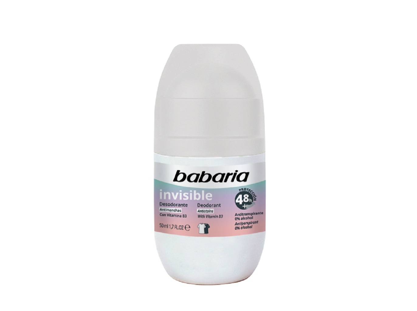 DESODORIZANTE ROLL-ON INVISÍVEL BABARIA 50 ML.