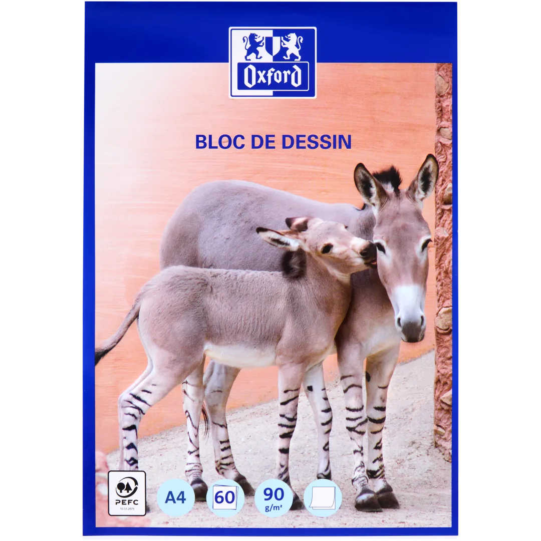 Bloc de papier dessin A4 Oxford