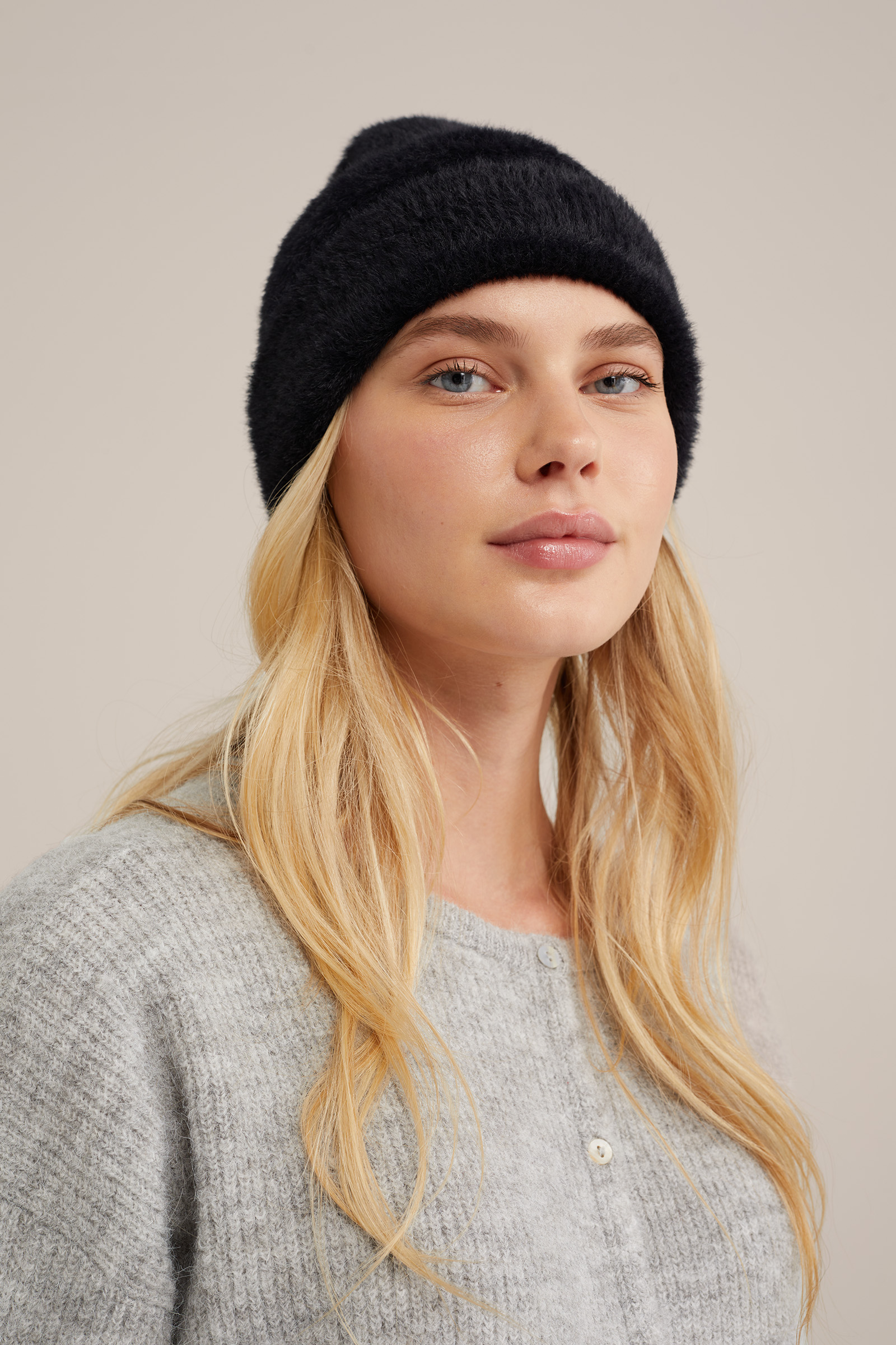 beanie WE Fashion Zwart