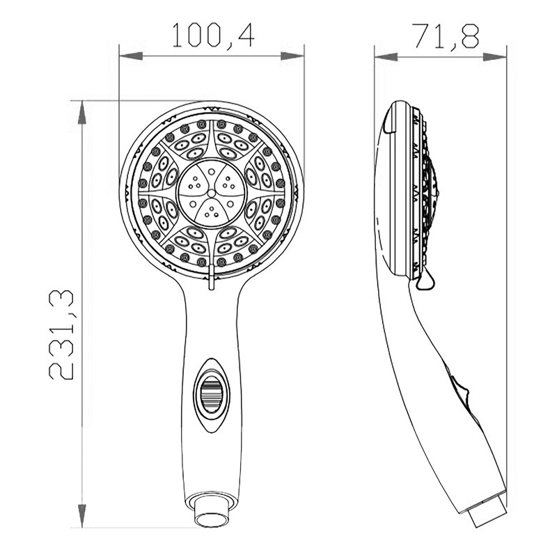Schütte Aqua2Save douchekop waterbesparend chroom, 3 standen
