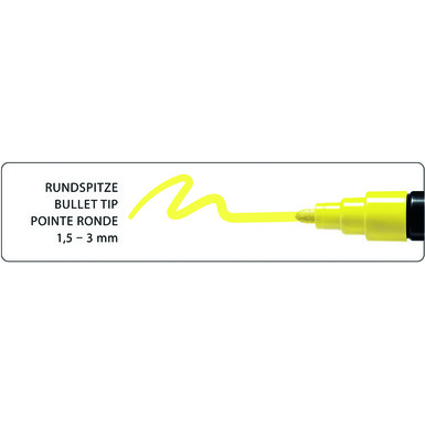 Feutre acrylique 'YONO', 1,5 - 3,0 mm, set de 4 FLUO