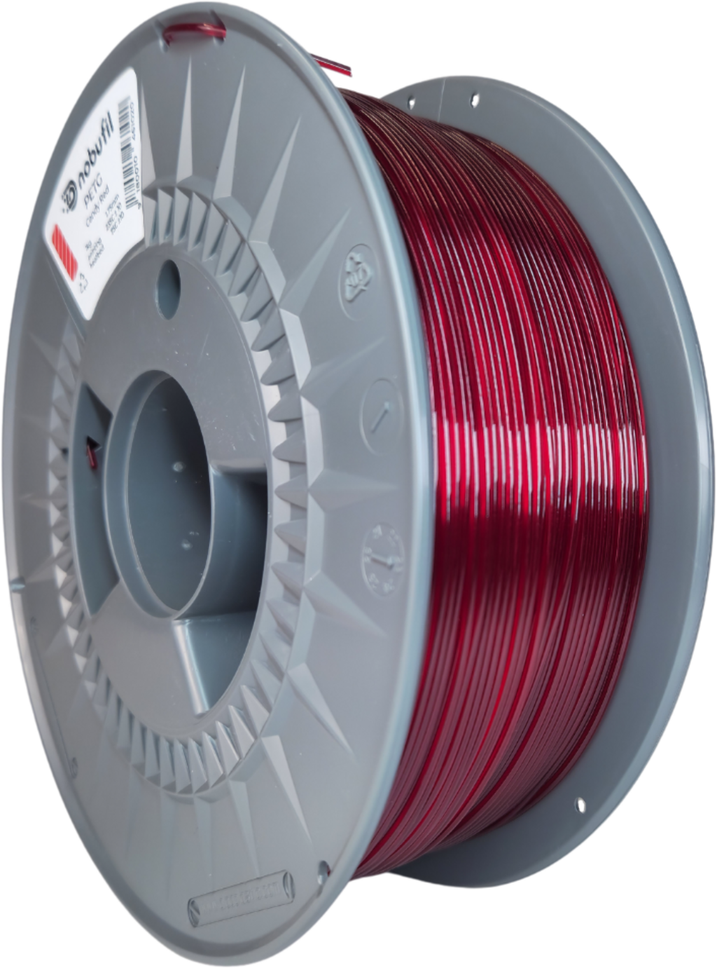 Nobufil  PETG Candy Red, 1,75 mm / 1000 g    Leicht zu druckendes PETG Filament aus recyceltem Kunststoffabfall