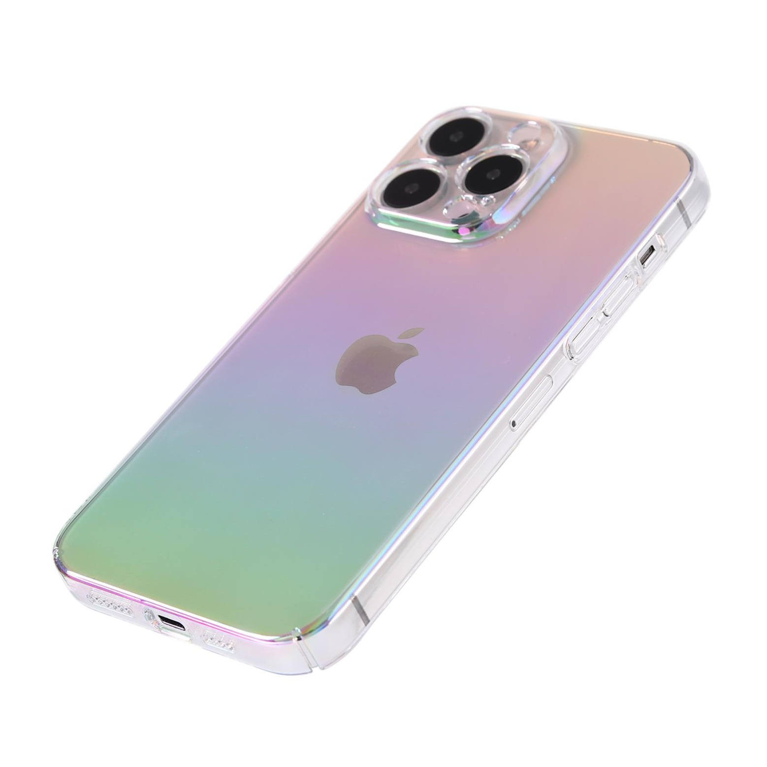 iPhone 14 Pro Hybrid Hülle TPU Bumper Laser Hologramm Design mit Kameraschutz - Transparent