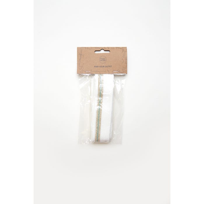 Atelier Veritas-Tricotband lurex strepen 6x110cm