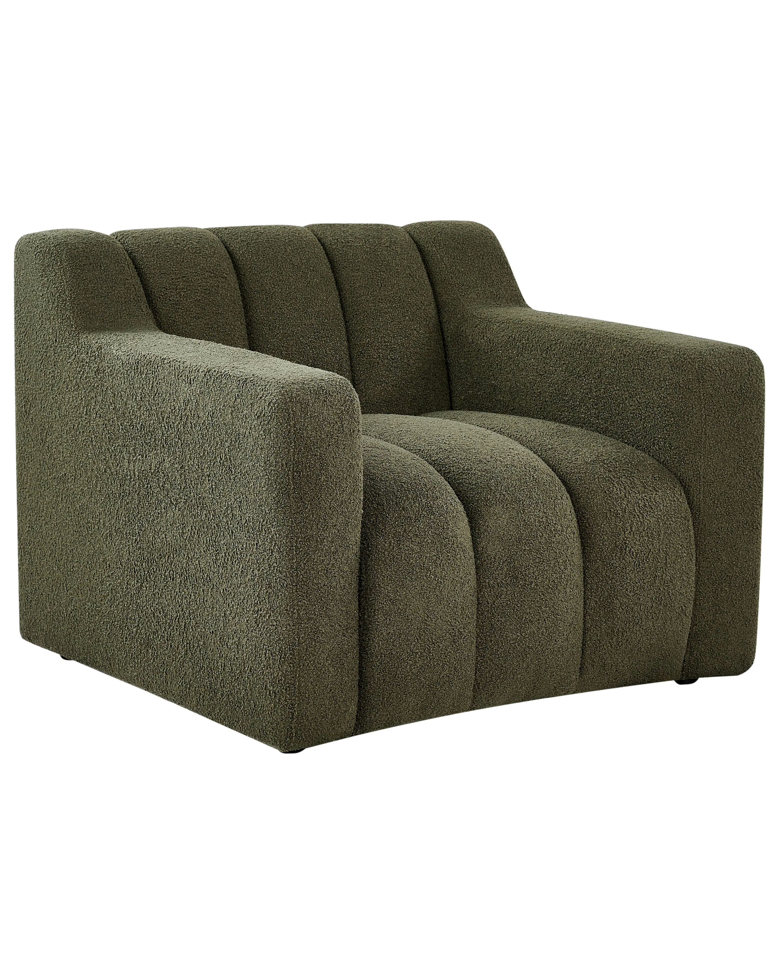 Fauteuil AGERUP Bouclé Donkergroen