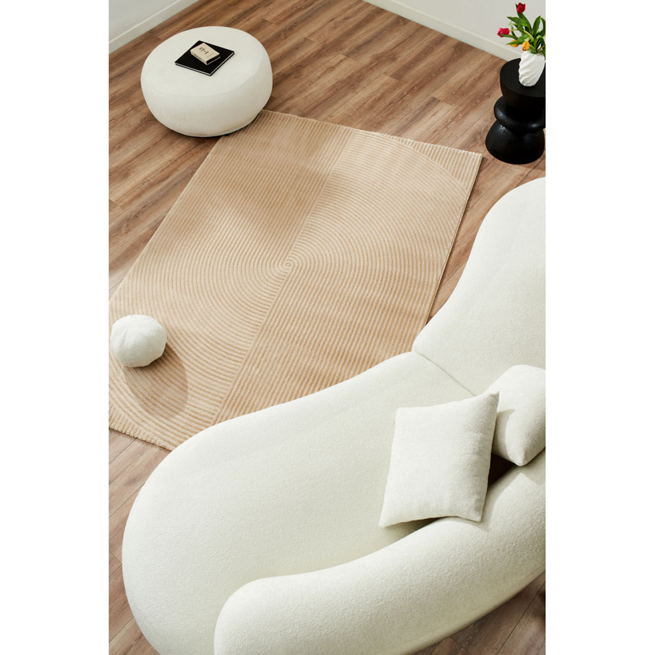 Nazar Rugs Tapis Bianca 159 beige - 160x230 cm