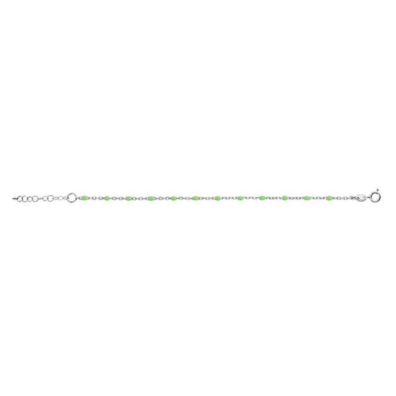 Bracelet argent - Olives vert fluo