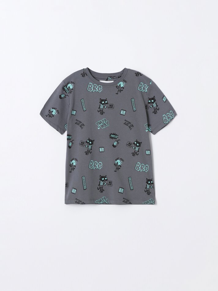 Pacote com 4 camisetas de manga curta sortidas - Índigo