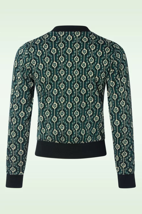 King Louie Bessie Carnaby Jacquard Bomber jasje in urban groen