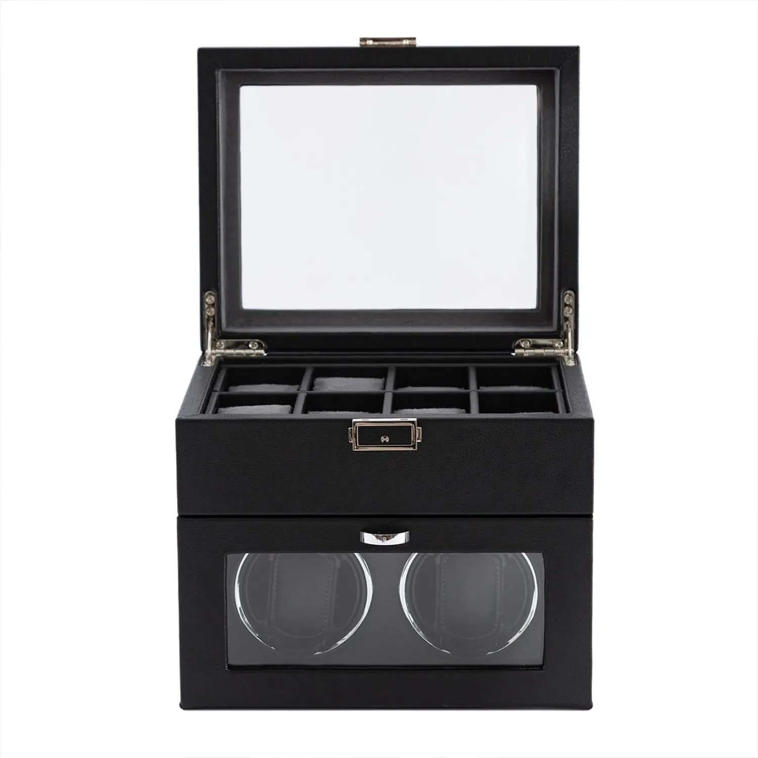 Piero Lazzari Watch Winder 2 ure Sort Læder PL1126