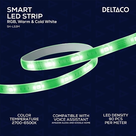 Deltaco Smart LED-strip 3 m