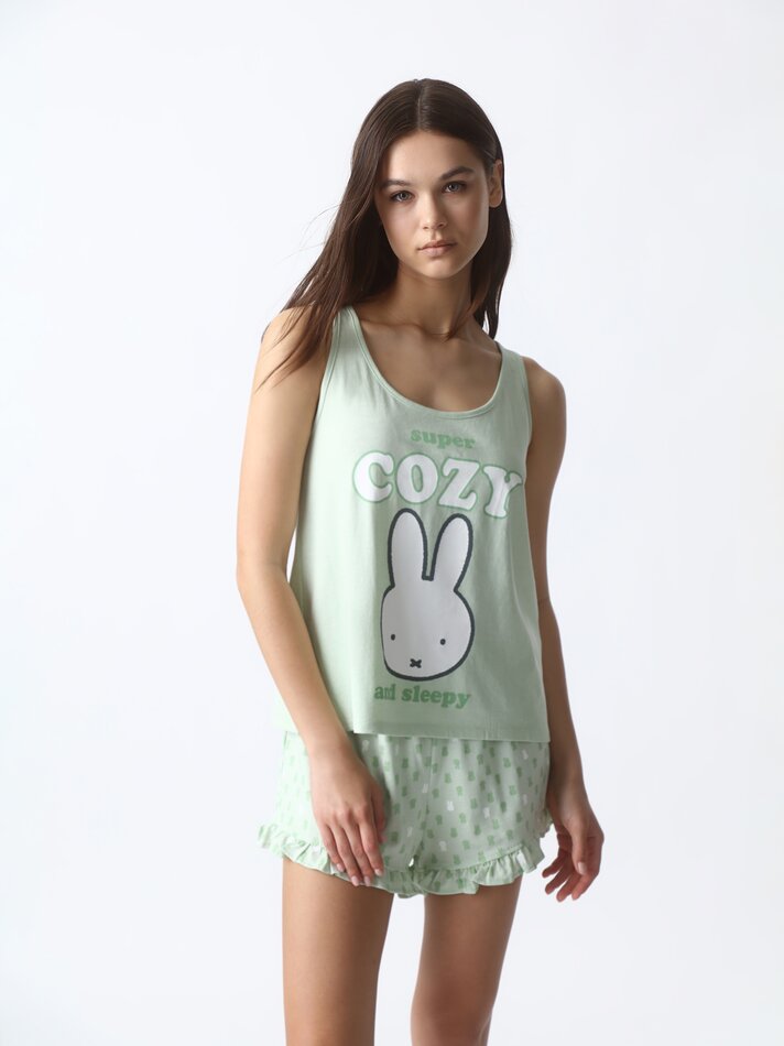 Conjunto de pijama estampado da Miffy - Menta