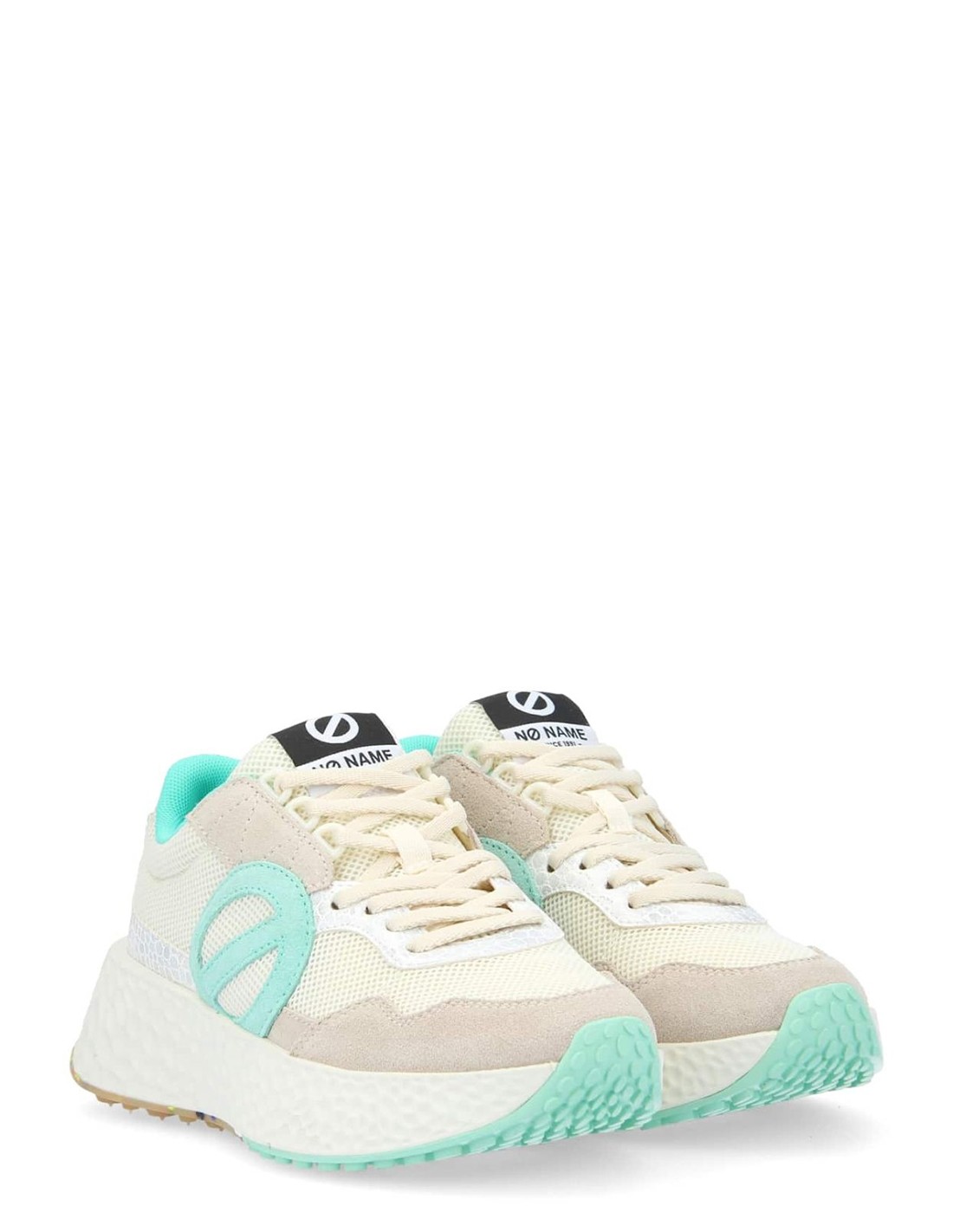 no name Basket de ville Femme carter jogger w Blanc/Beige/Vert