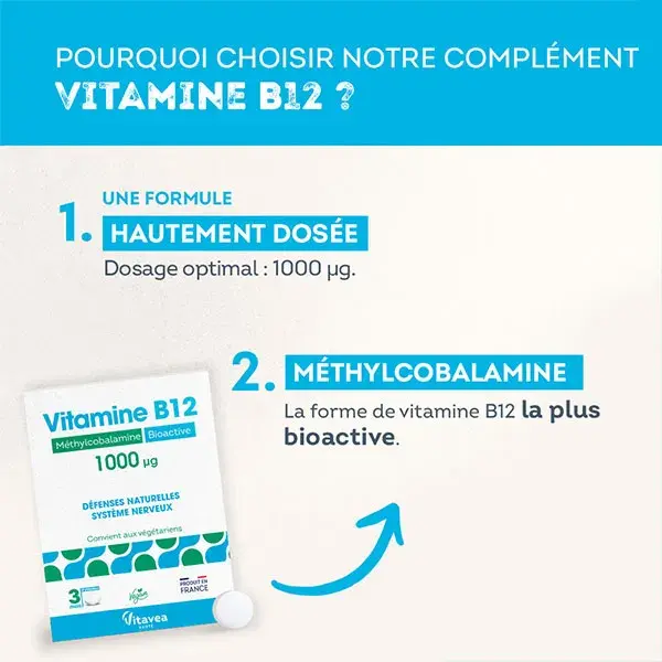 Vitavea Vitamina B12 Metilcobalamina Defesas Naturais 90 comprimidos