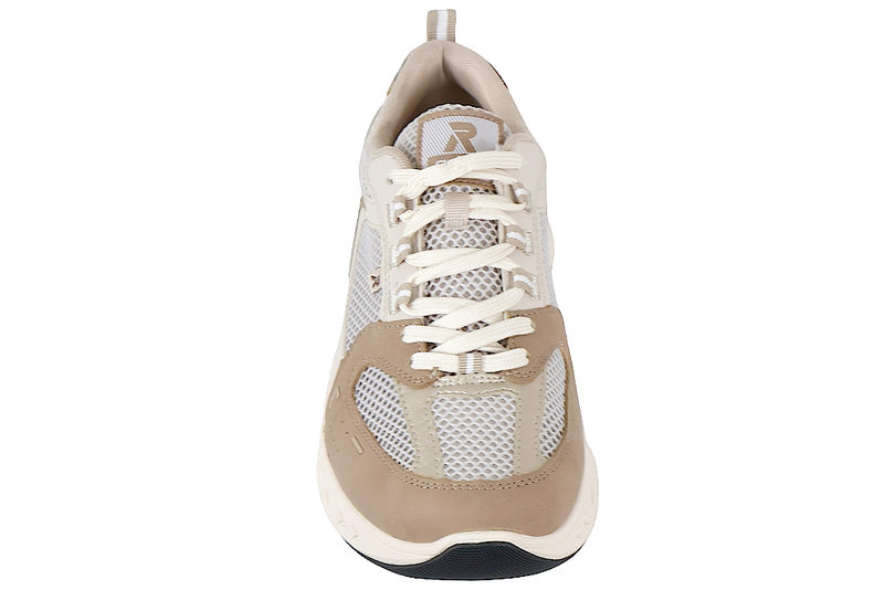 RIEKER LEOPARD SKO I BEIGE TEKSTIL OG PU