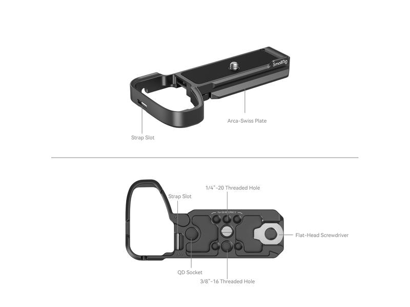 Smallrig Baseplate Sony Alpha 6700 Bodenplatte zum Schutz der Unterseite der Kamera, besseres Griffgefühl und mehr Anschlussmöglichkeiten