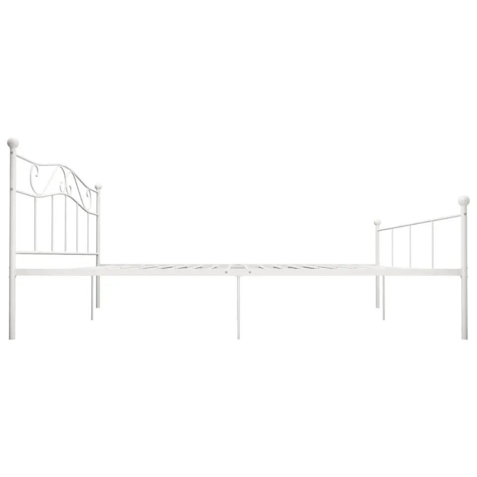 vidaXL - Tweepersoonbed - Wit - Metaal - 180 x 200 cm