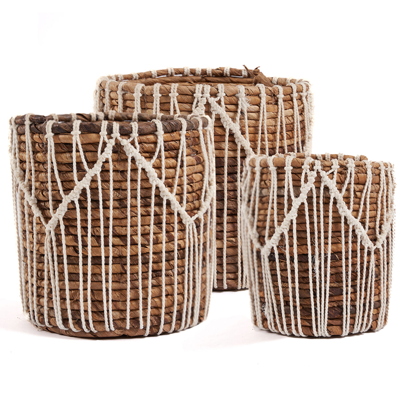 Bazar Bizar Panier Macra-mazing Basket  marron/blanc - D.17xH.19 cm