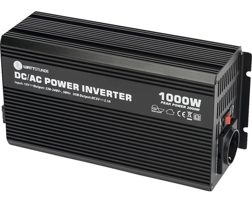 WATTSTOUR 1000W / 2000W 12V sinusspanningsomvormer WS12/1000SI