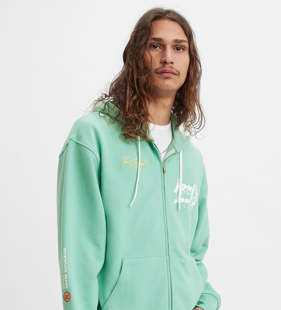 Moletom Levi's Verde Relaxed Graphic com Zíper
