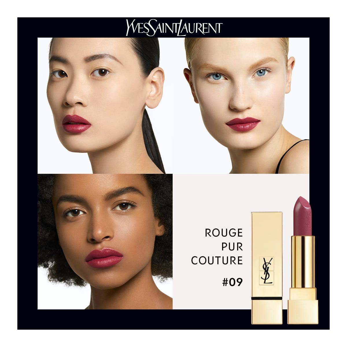 YVES SAINT LAURENT Rouge Pur Couture Rouge à Lèvres Satiné Longue Tenue et Confort