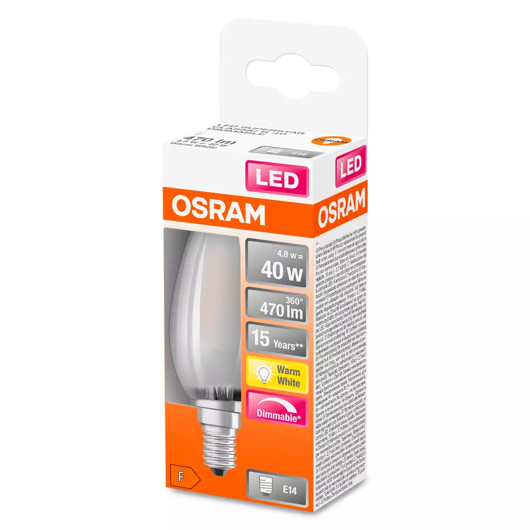 LED-Kerze E14/4,8 Watt/Energie F