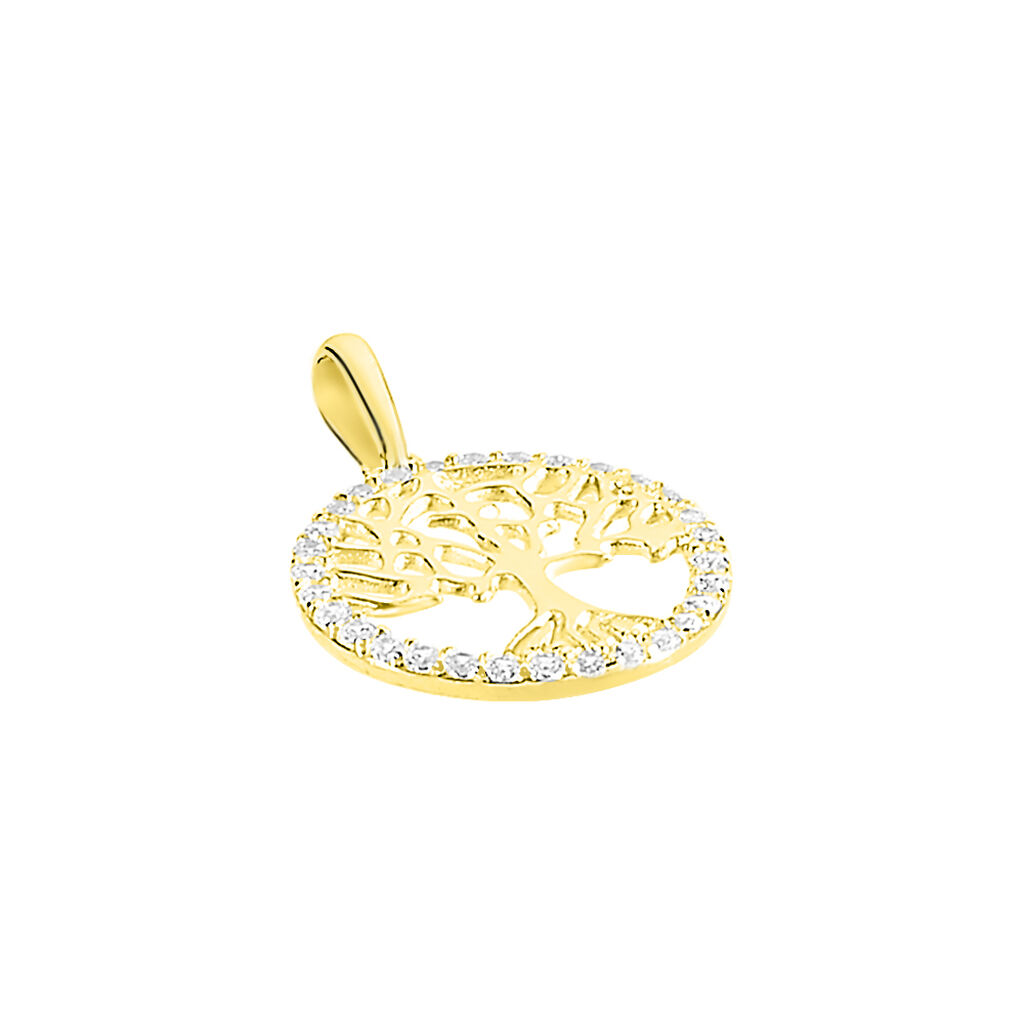 Pendentif Salvy Or Jaune Oxyde De Zirconium