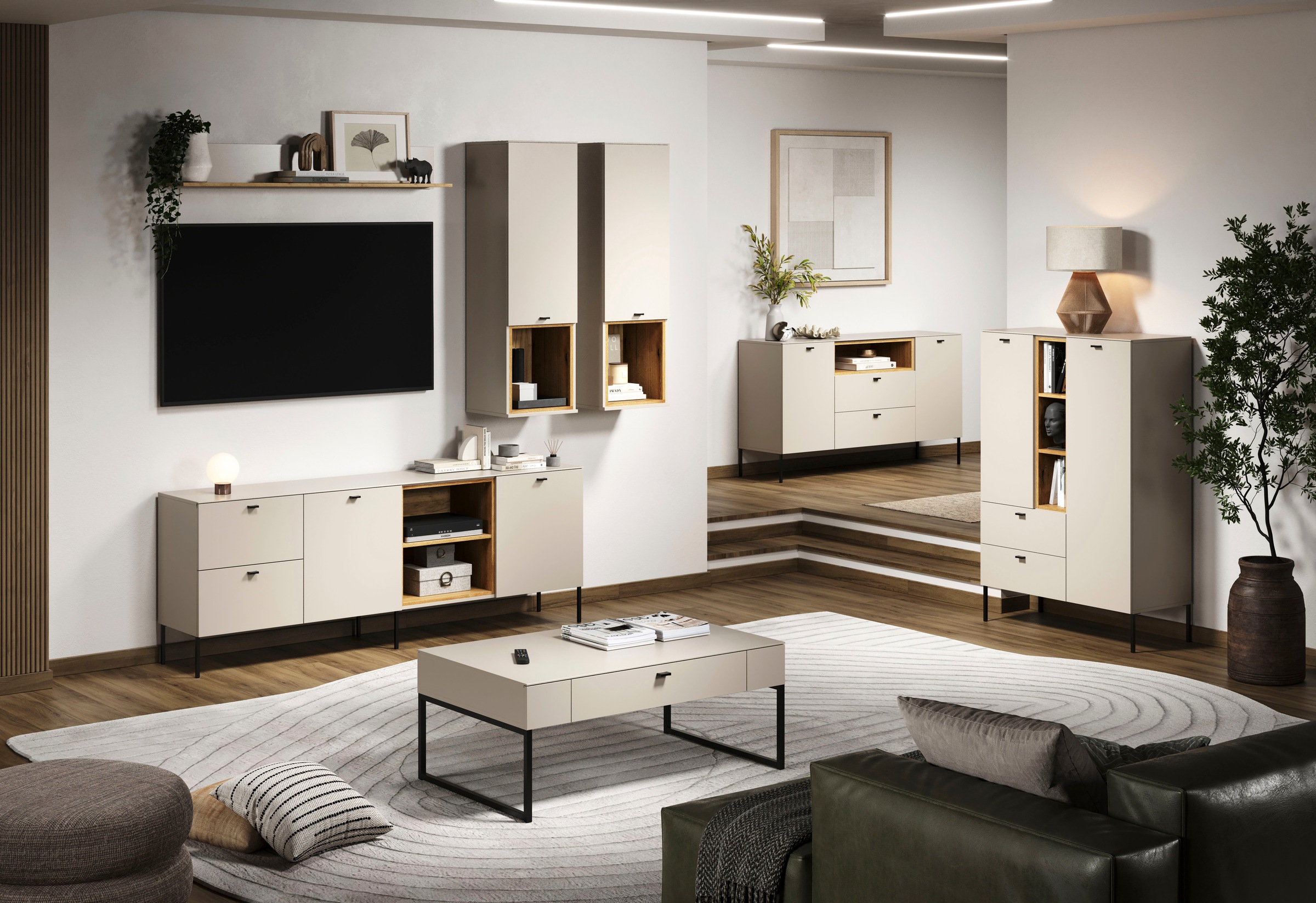 PLACES OF STYLE Hängevitrine »San Pedro« 1 Stk. tlg. Hängeschrank, 1 Tür, 1 Fach & Soft-Close - (B/T/H) 40/37/130 cm