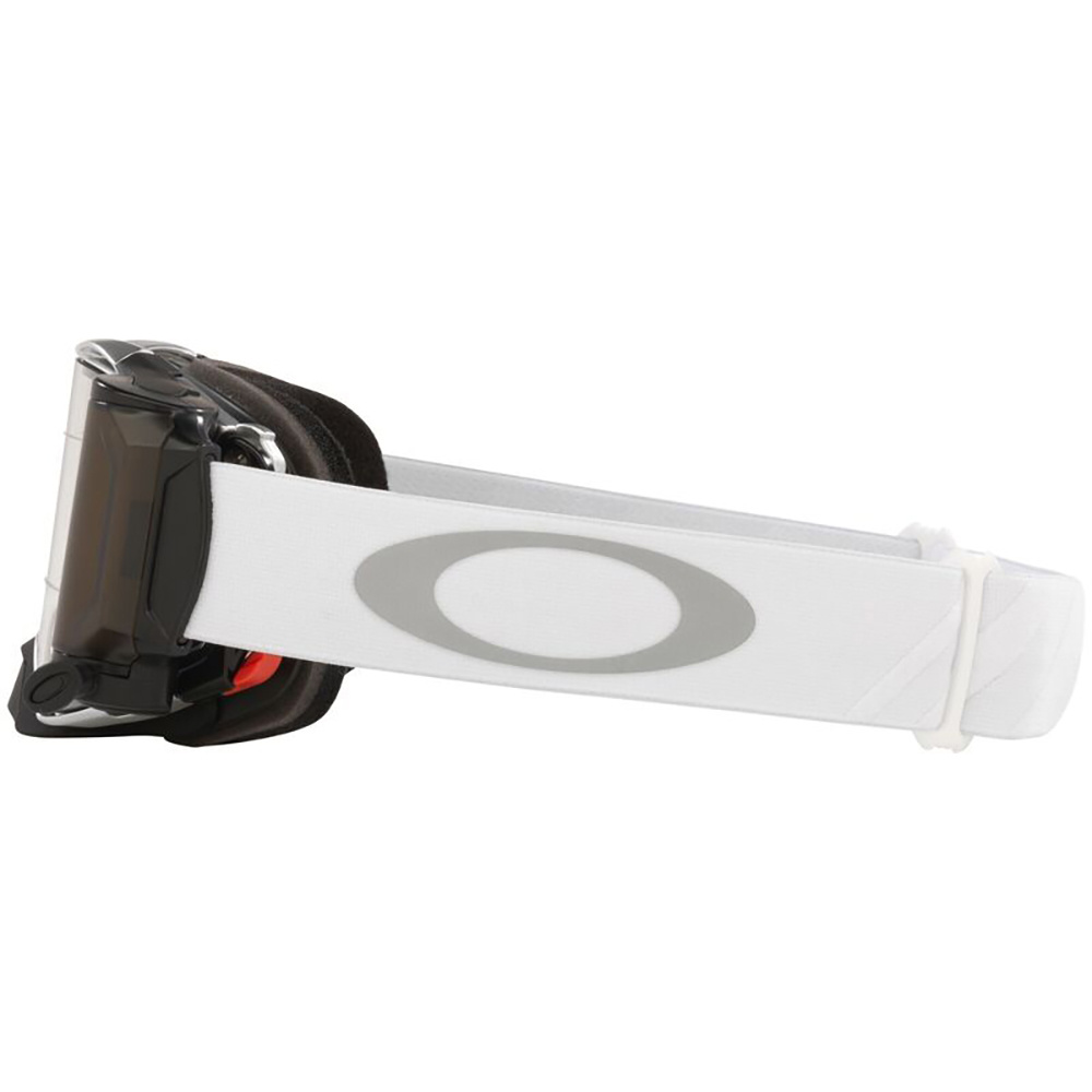 Oakley - Masque Airbrake MX Tuff Blocks Ecran Race-Ready Roll-off Blanc / Transparent