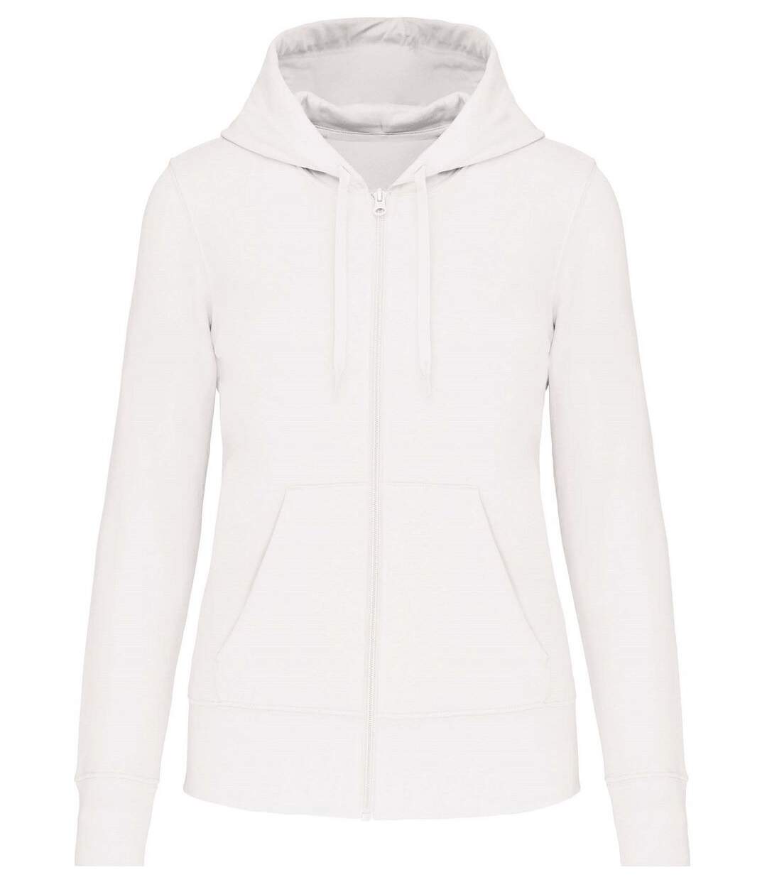 Sweat à capuche zippé écoresponsable - femme - K4031 - blanc