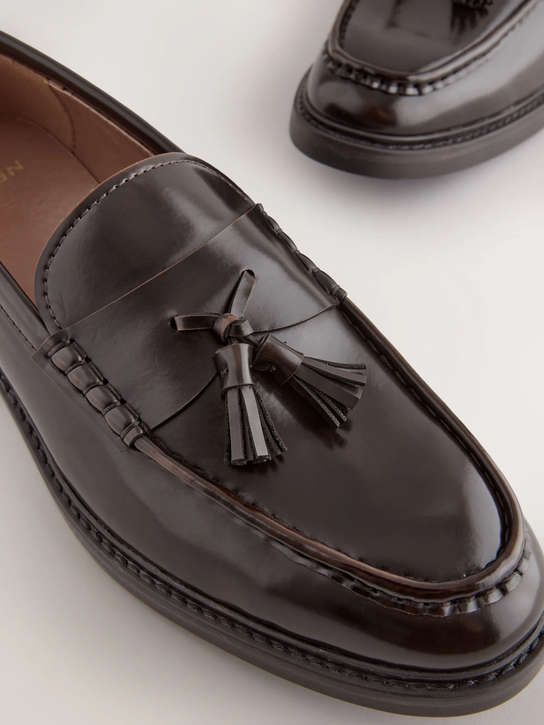 Bruin - Loafers met dikke zool en kwast