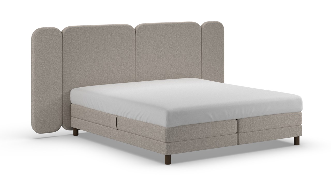 Elektrische boxspring Ridge met Kårlsson Excellence matras - Warm wool grey