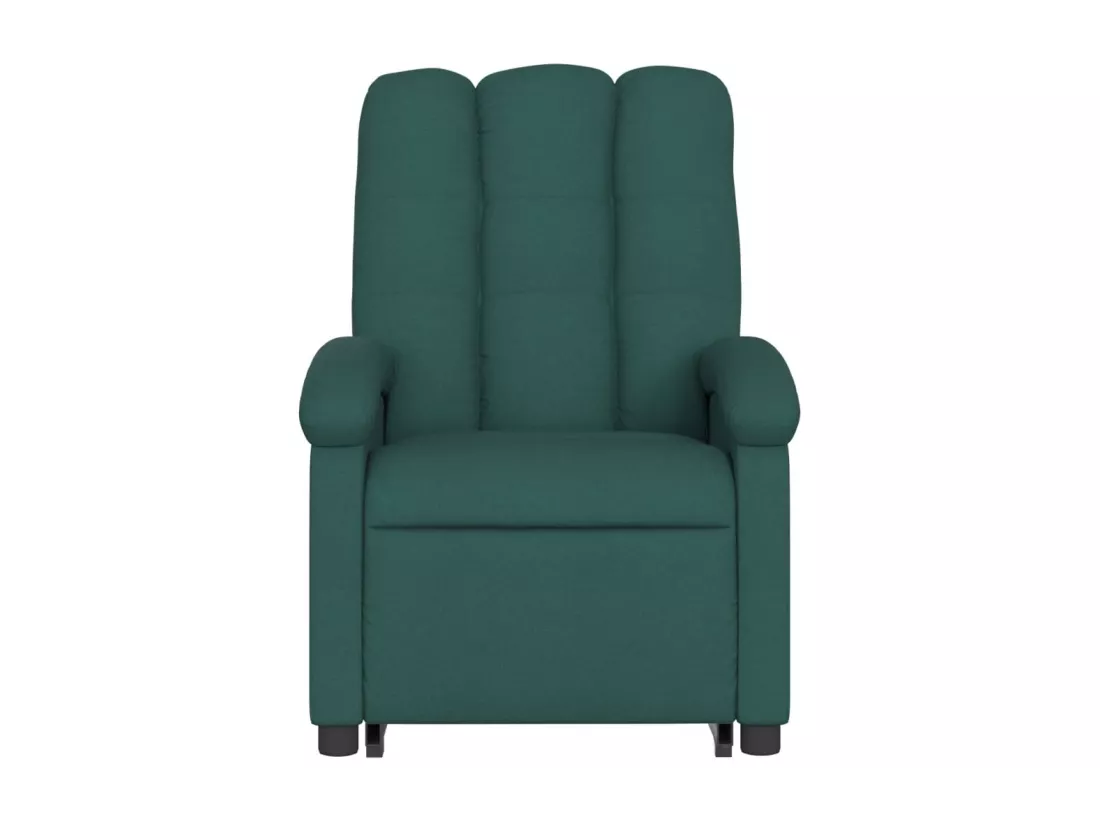 Fauteuil inclinable massant Vert foncé Tissu