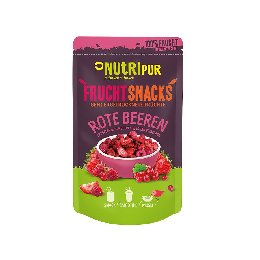 NutriPur gefriergetrocknete Früchte, Rote-Beeren-Mix