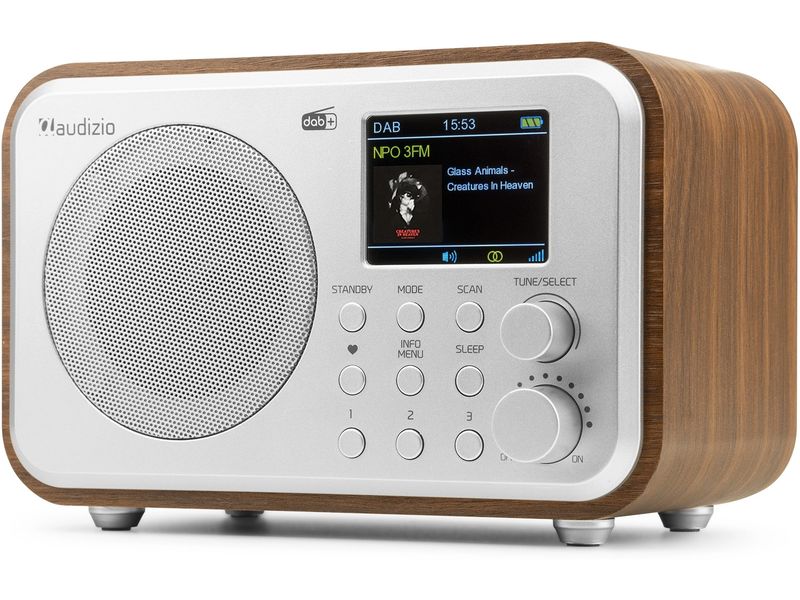 Audizio DAB  Radio Milan Dunkelbraun/Silber Kompaktes DAB  Radio mit Akku