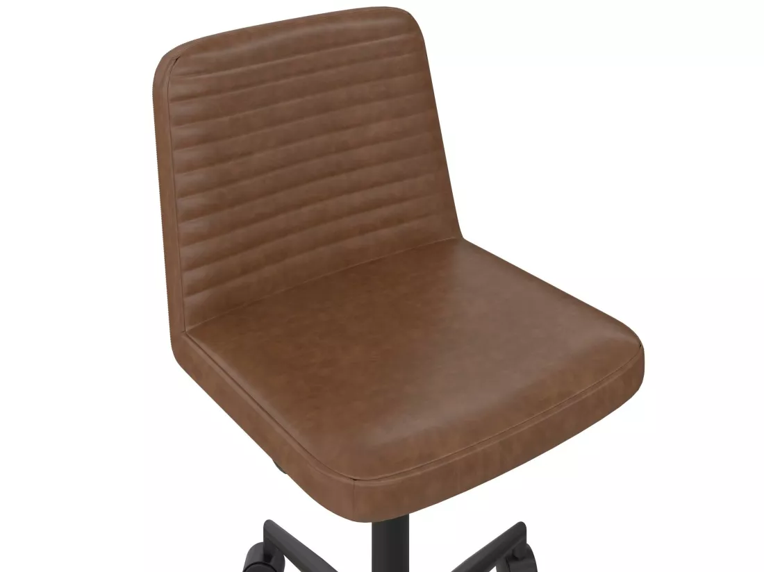 Corey | Chaise de bureau en simili cuir camel