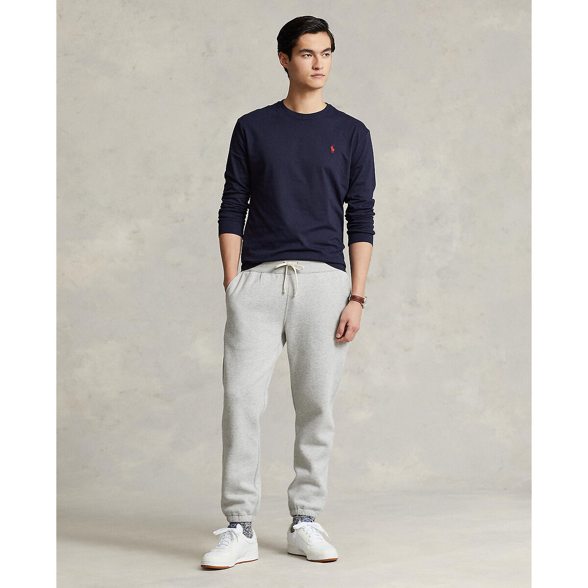 POLO RALPH LAUREN<br>Camiseta de manga comprida, corte slim personalizado