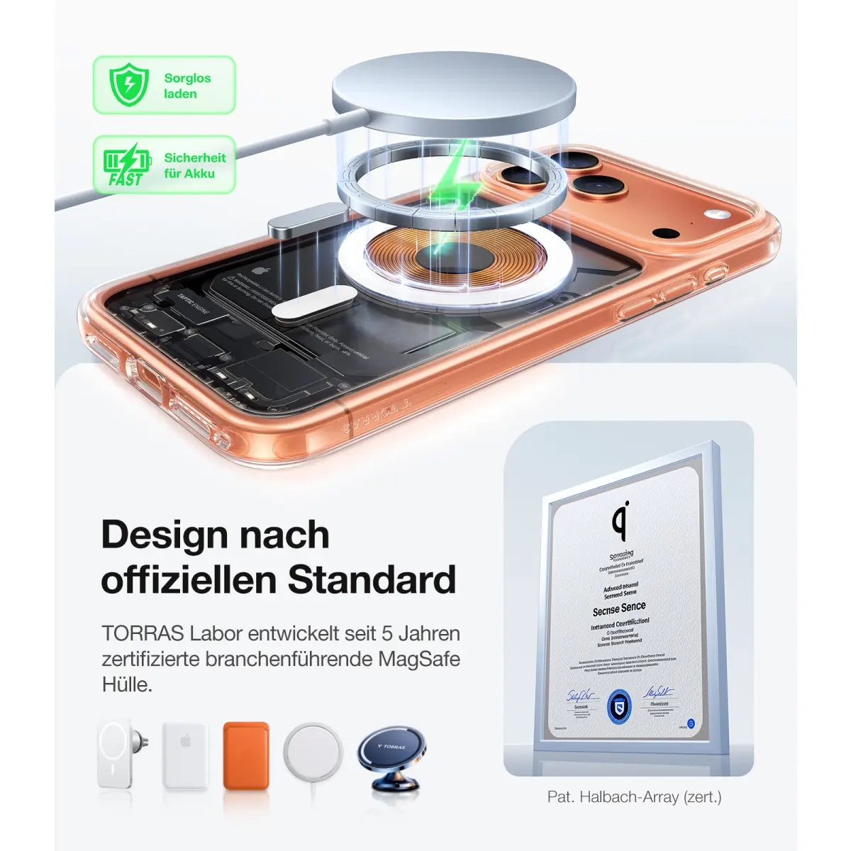 iPhone 17 Pro Guardian Magnetic Series Hybrid Hardcase Hülle mit TPU Bumper - Transparent