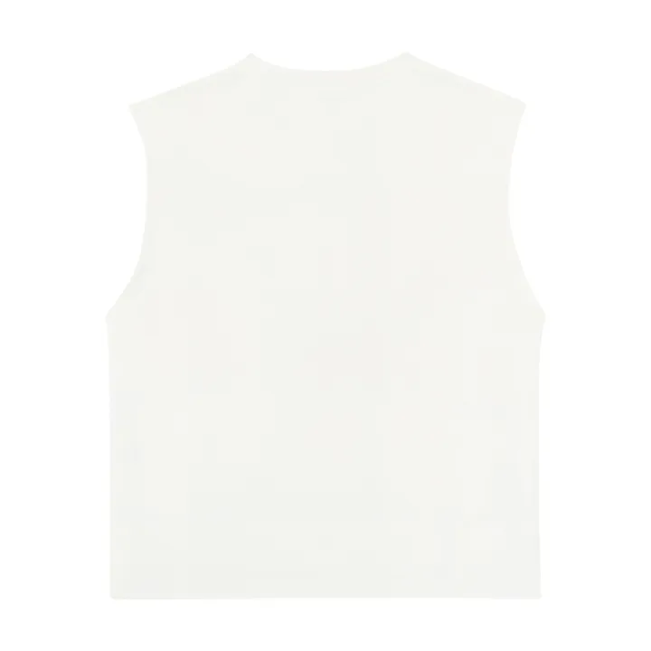 SMALLABLE BASICS T-shirts Femme Sans manches Coton Bio | Ecru