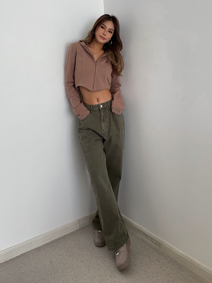 Colada - Hoge taille rechte losse jeans