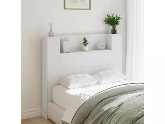 Armoire tête de lit avec LED blanc 120x16,5x103,5 cm